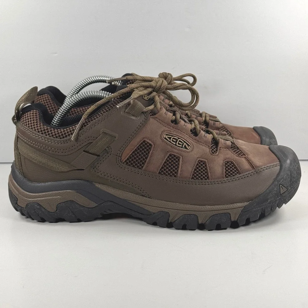 KEEN Mens Voyageur Hiking Shoes Brown Black Low Top Trail Sneaker 1018577 US 9.5